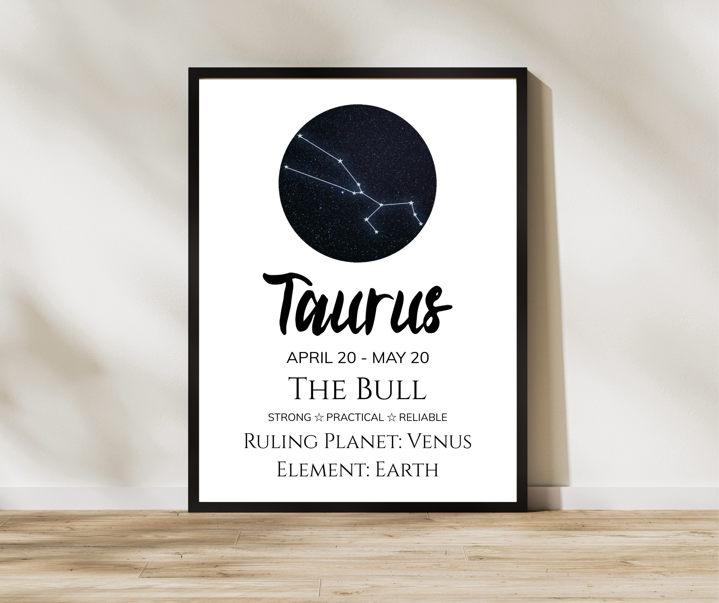 Zodiac Sign A4 Print