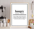Funny Hangry Kitchen Print A4