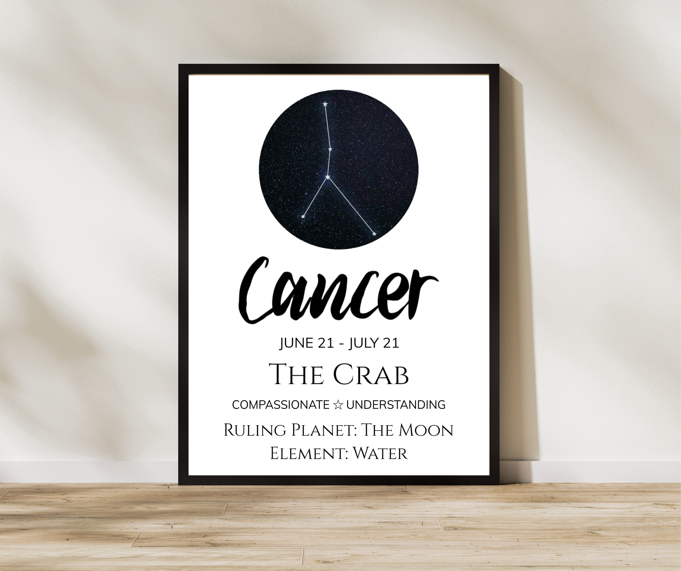 Zodiac Sign A4 Print