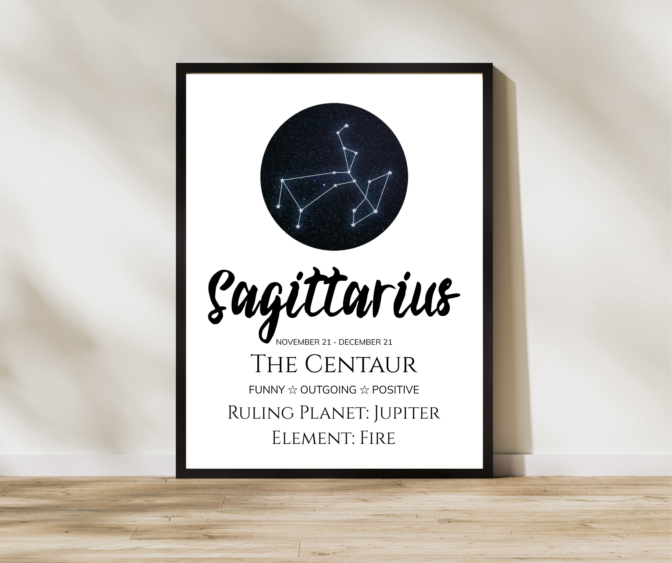 Zodiac Sign A4 Print