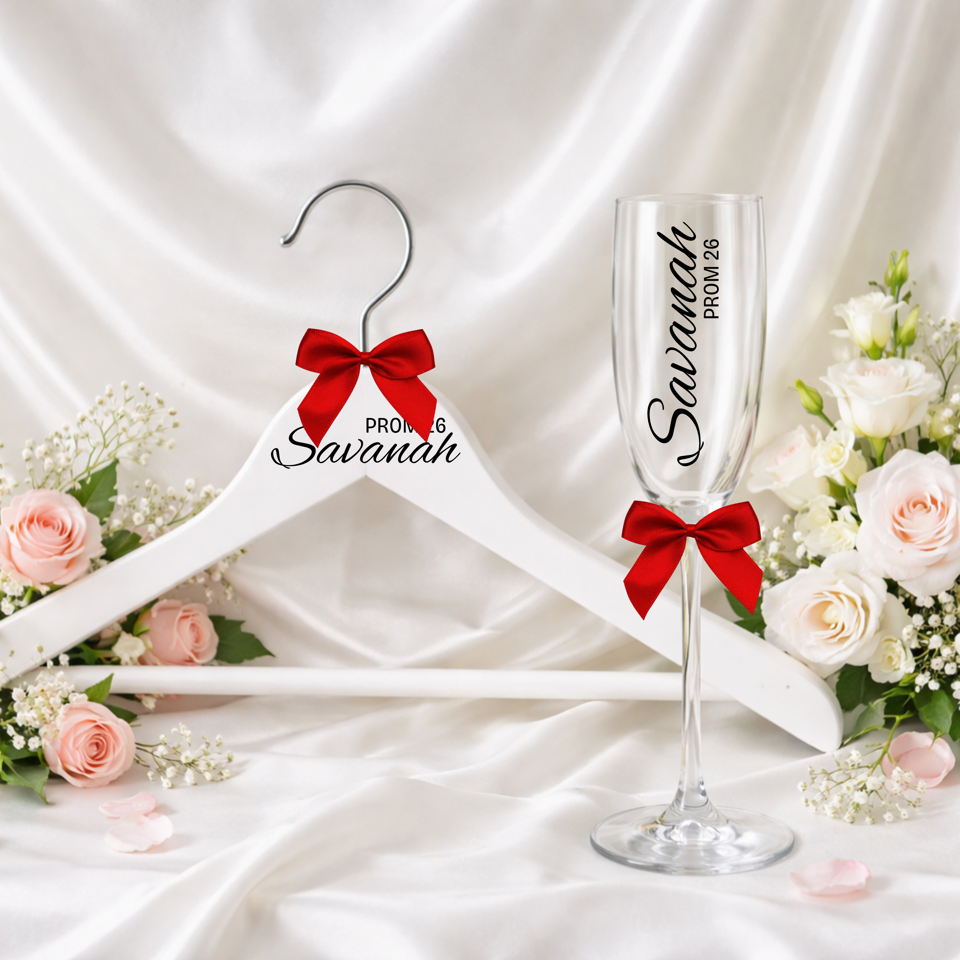 Personalised Prom Hanger & Flute Bundle