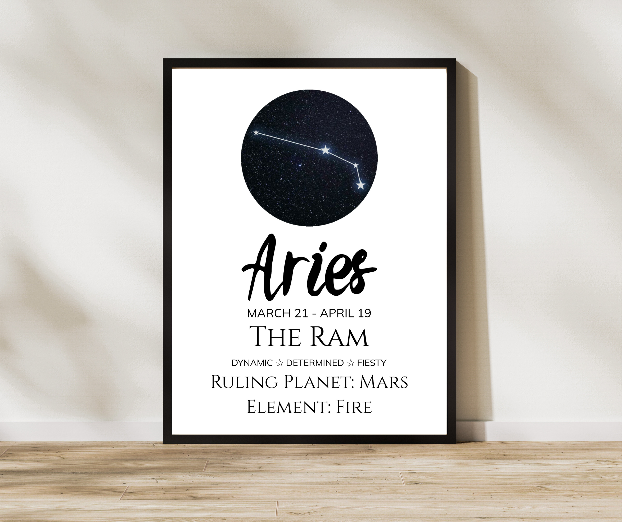 Zodiac Sign A4 Print