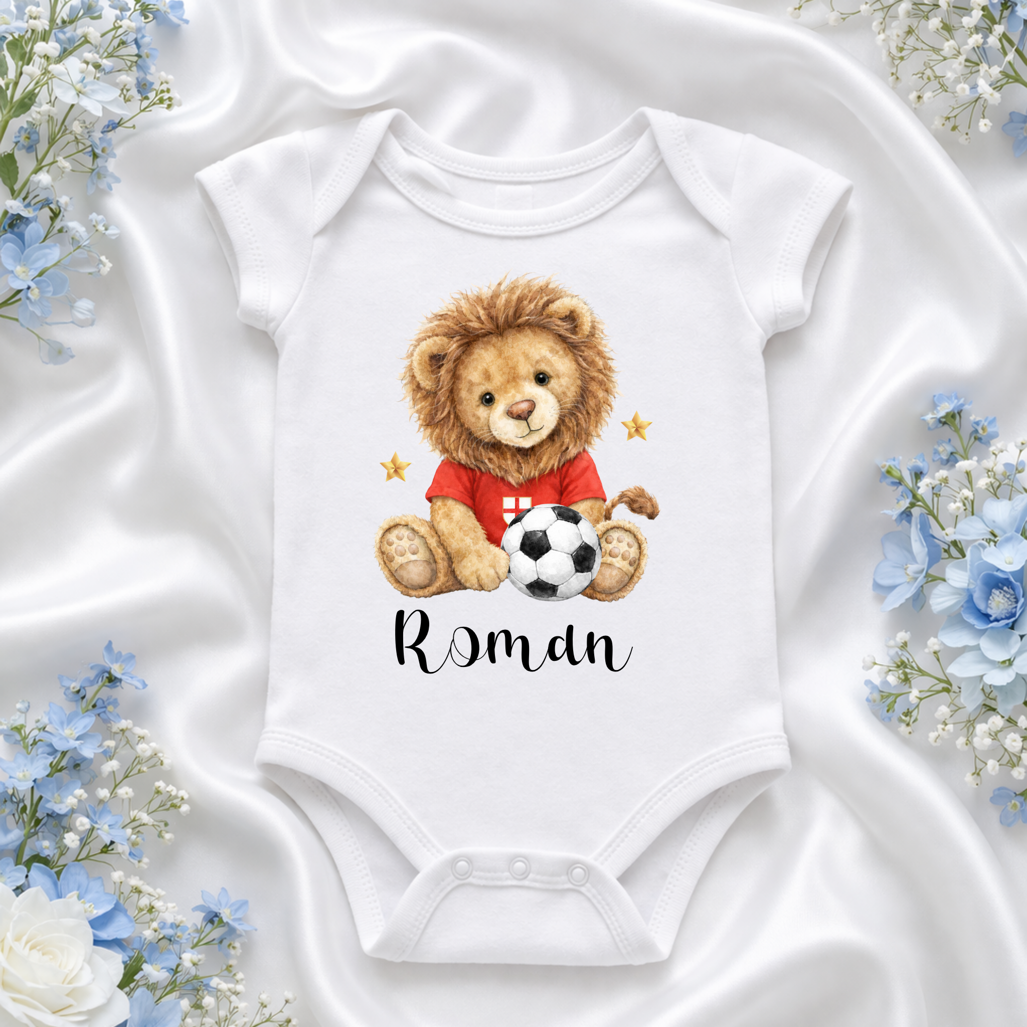Adorable Personalised Baby Bear England Vest