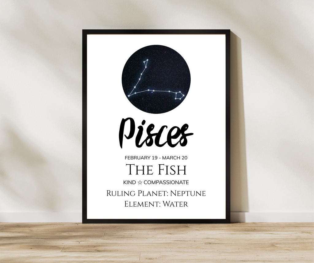 Zodiac Sign A4 Print