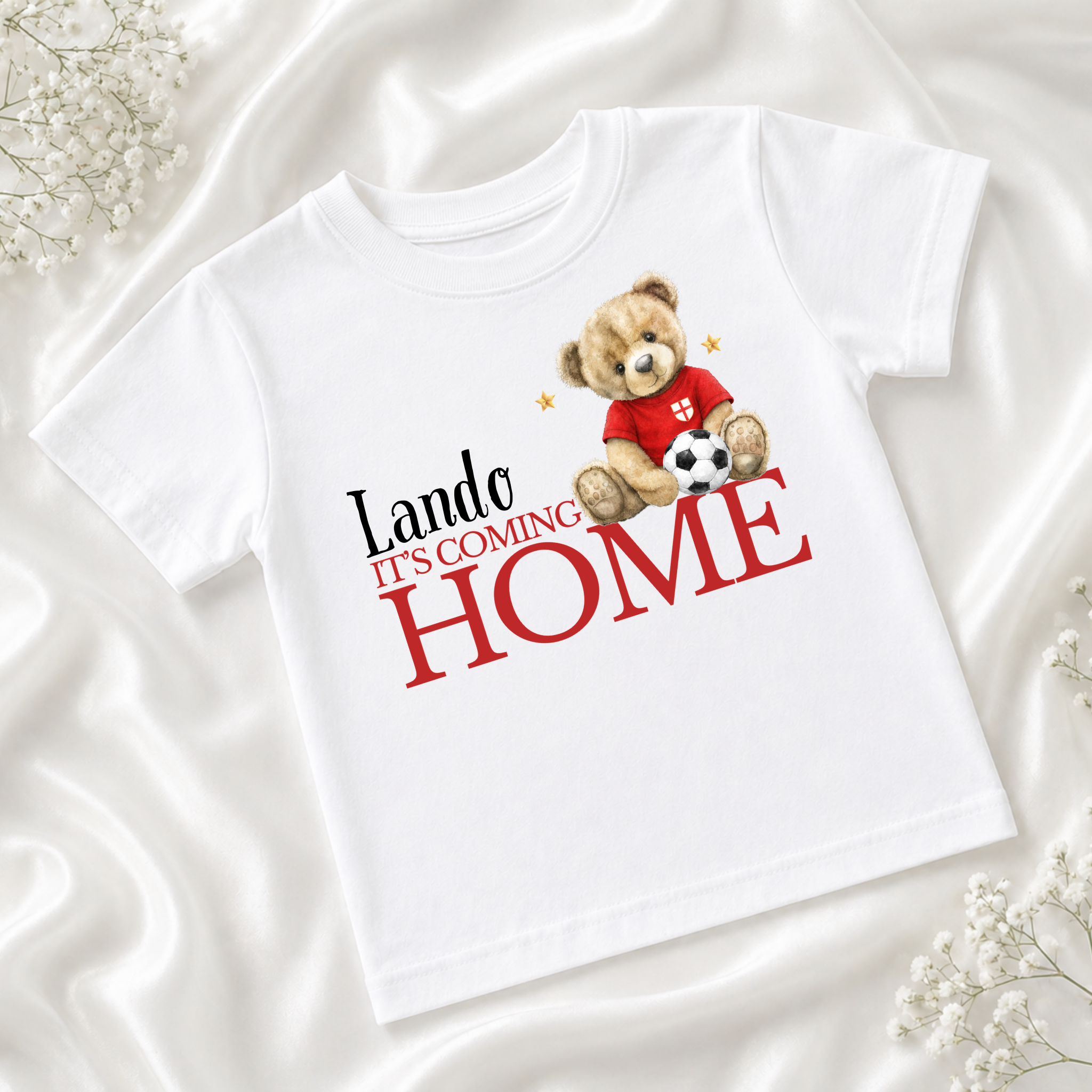 Personalised World Cup England Little Bear T-Shirt