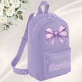 Personalised Lilac Bow Mini Backpack