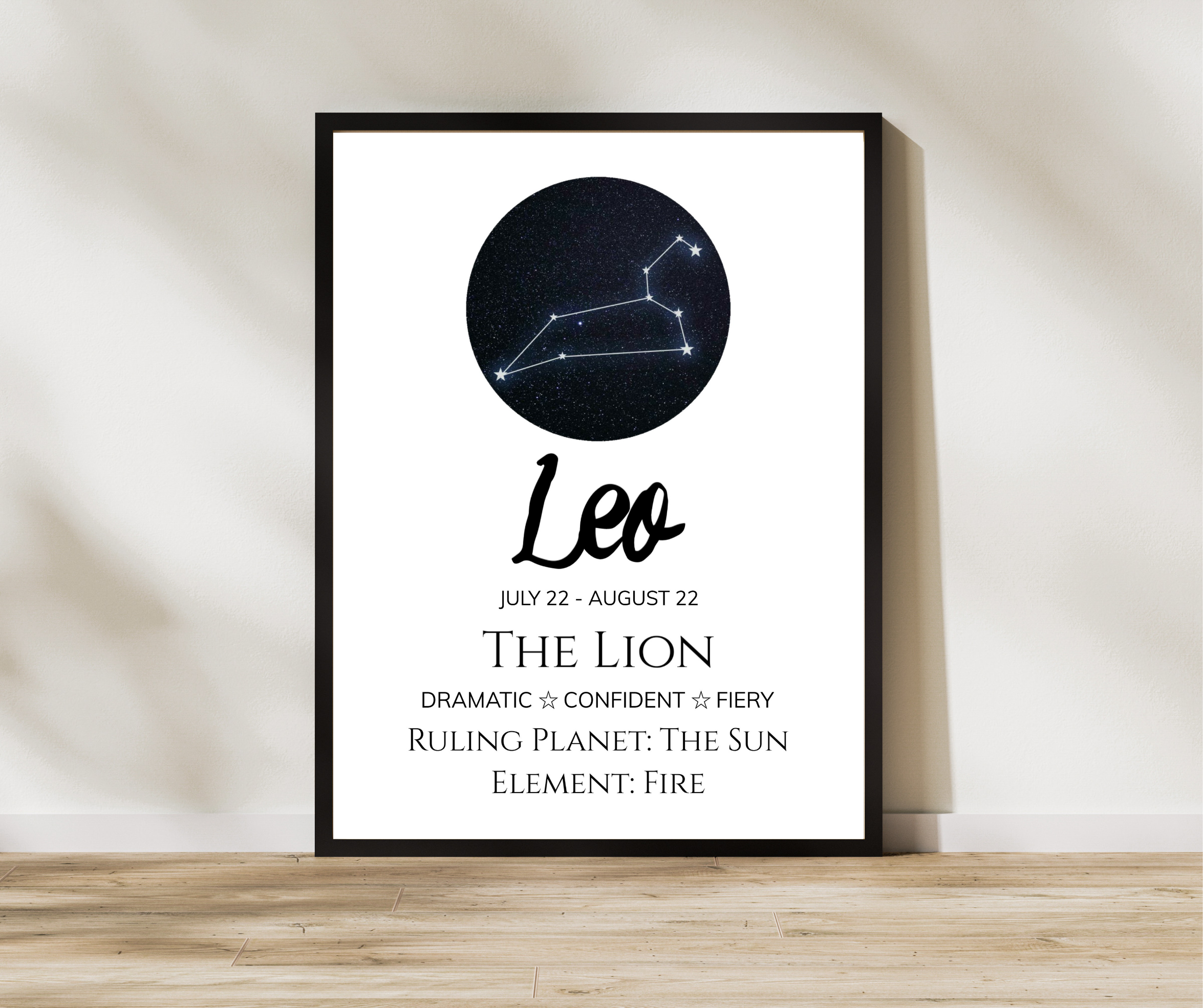 Zodiac Sign A4 Print
