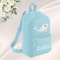 Personalised Blue Dolphin Mini Backpack