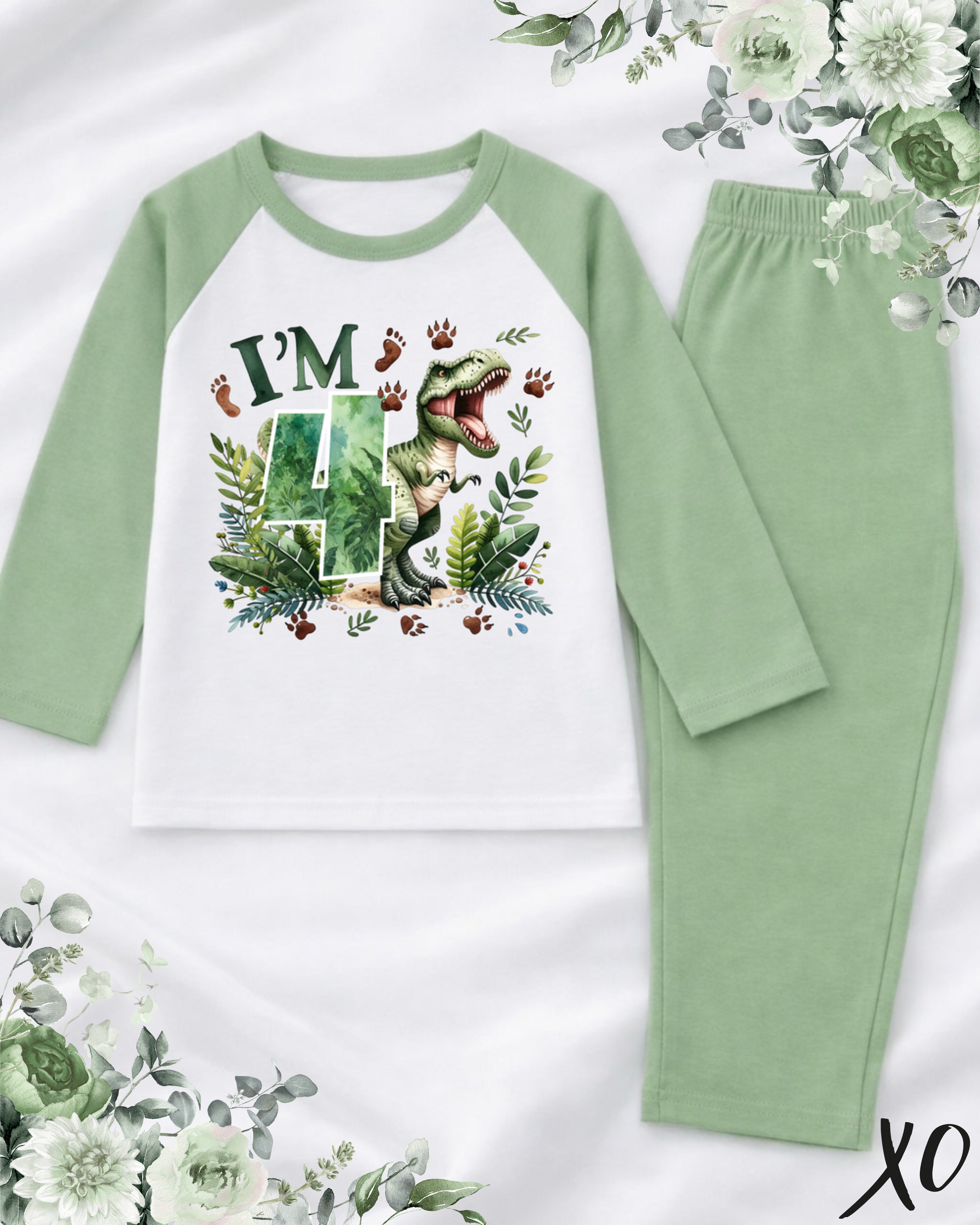 When I Wake Up I'll Be Green Dino Pjs