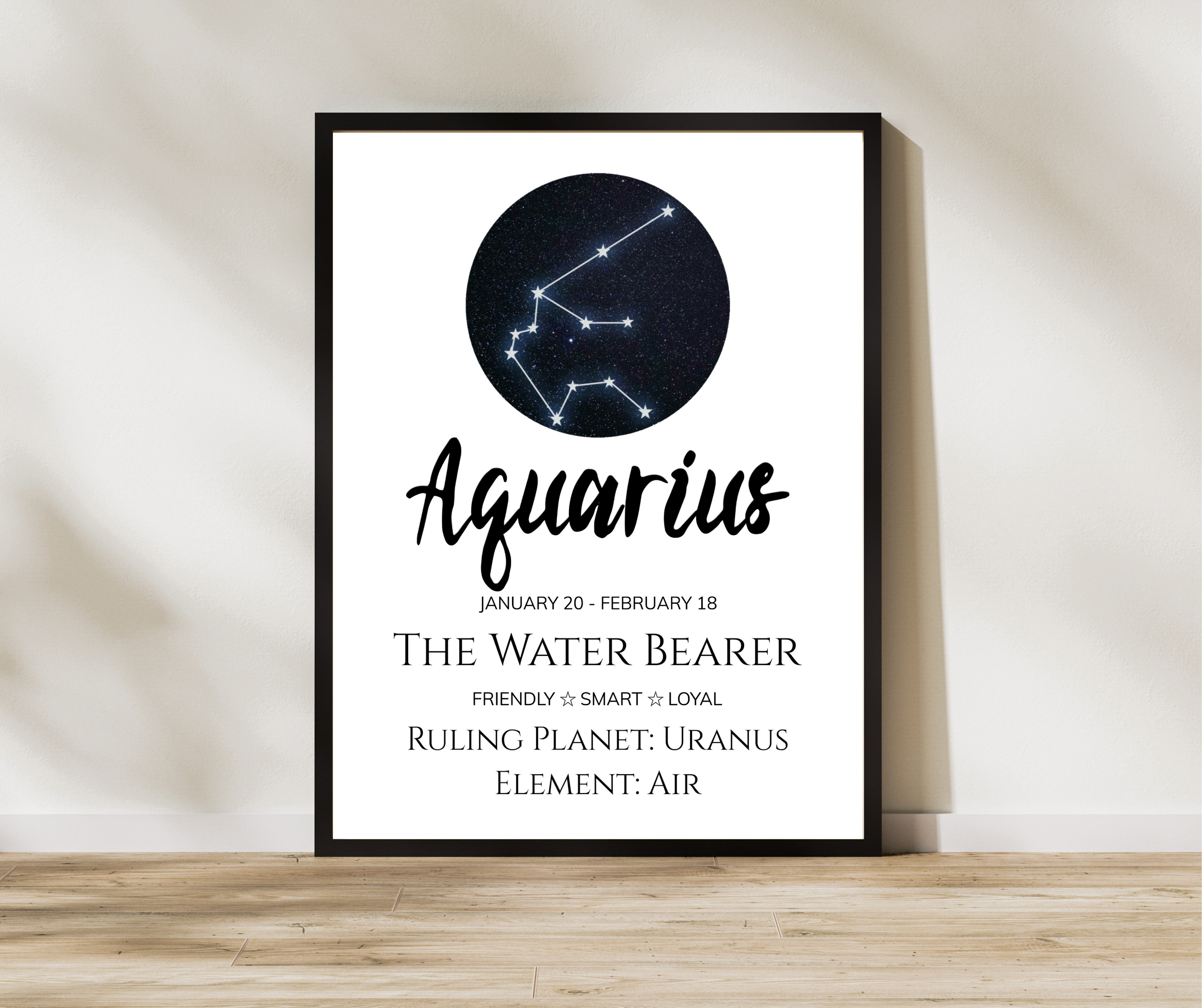 Zodiac Sign A4 Print