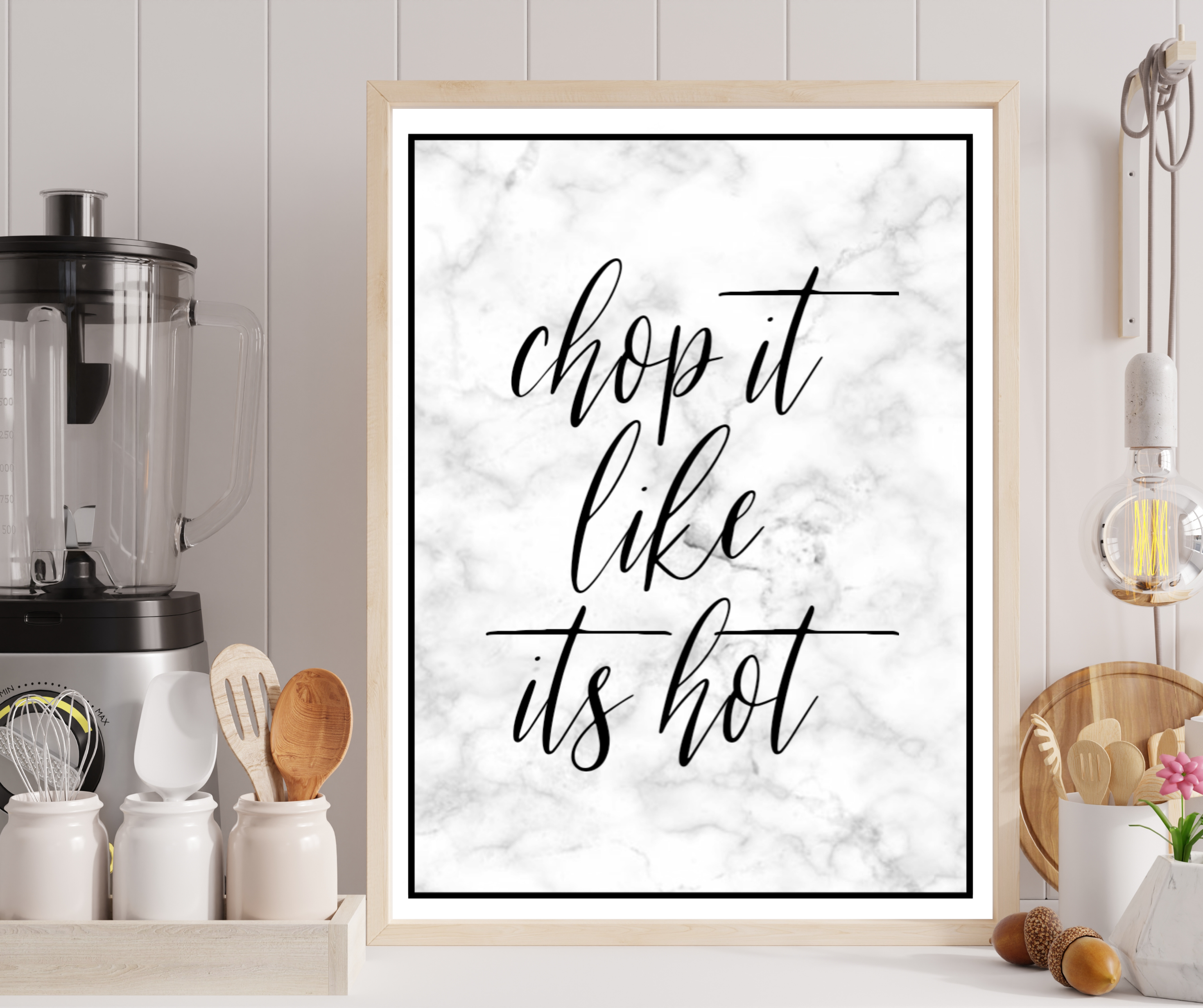 Chop It Like Its Hot Kitchen Print A4