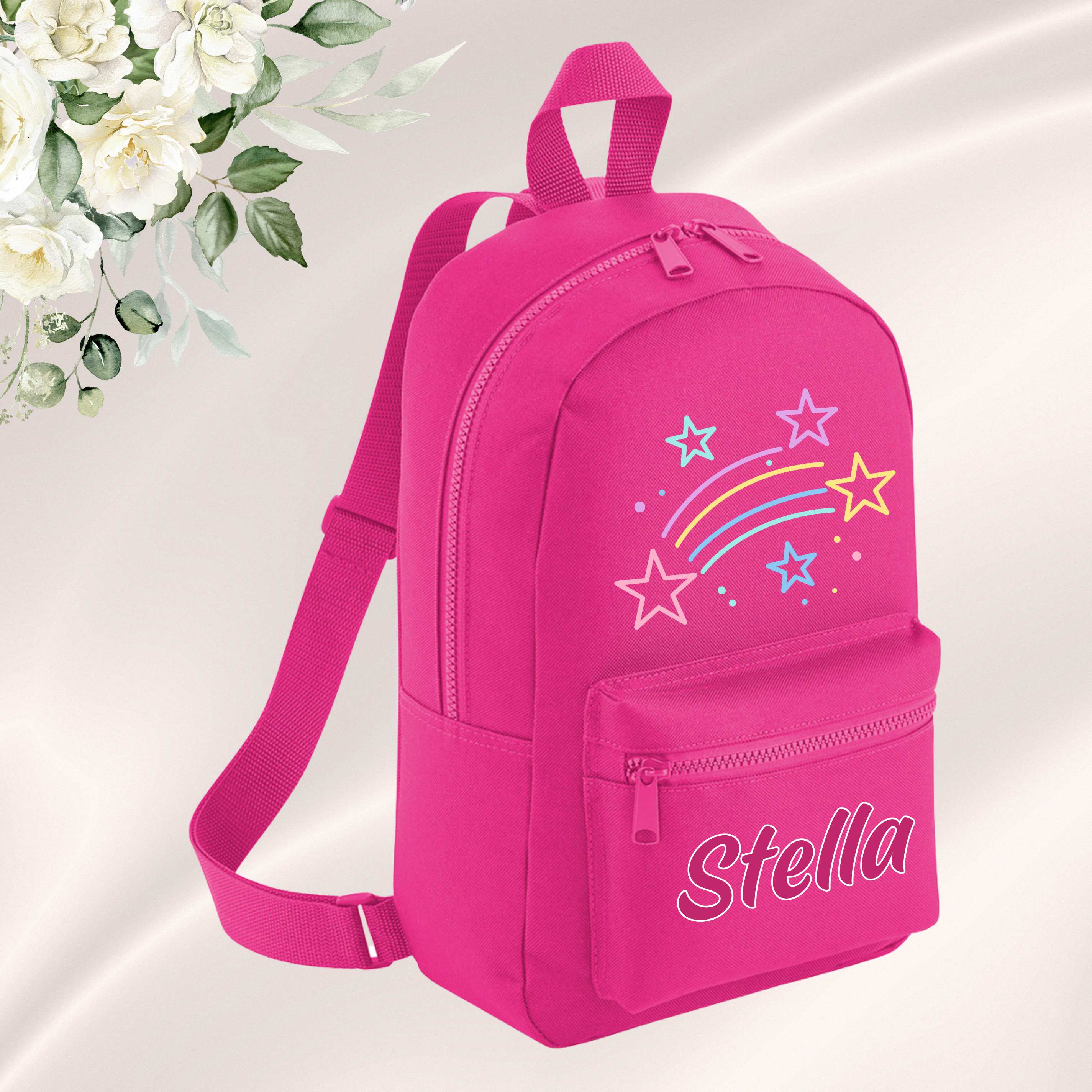 Personalised Pink Shooting Star Mini Backpack