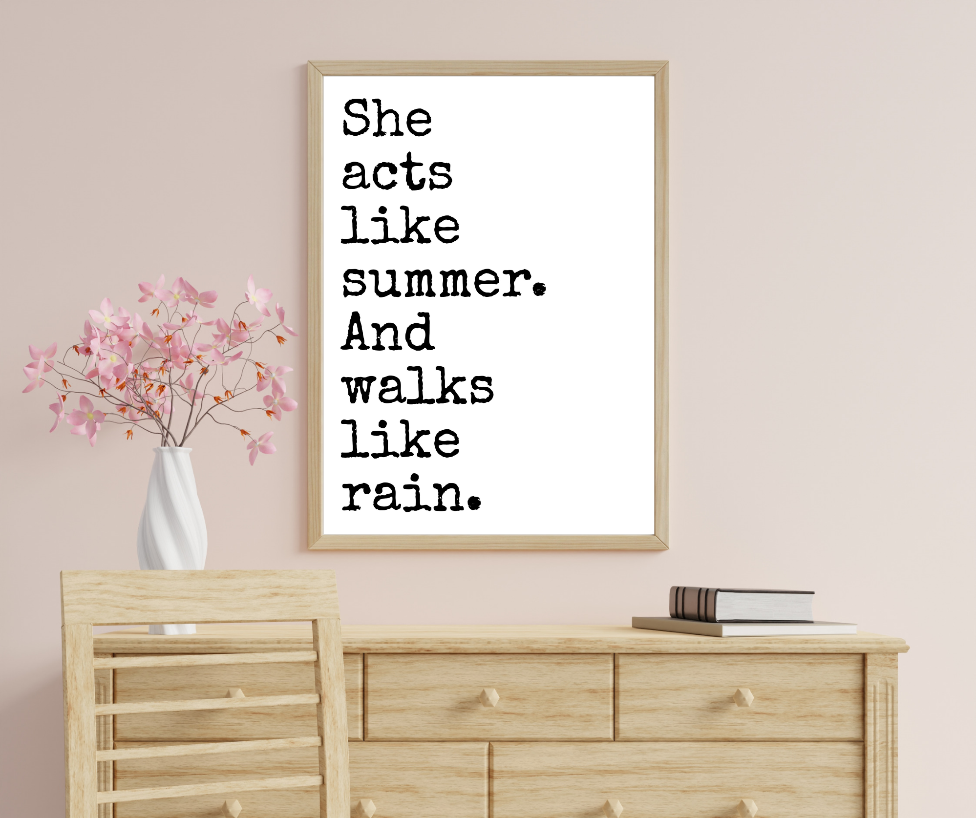 She Acts Like Summer A4 Print