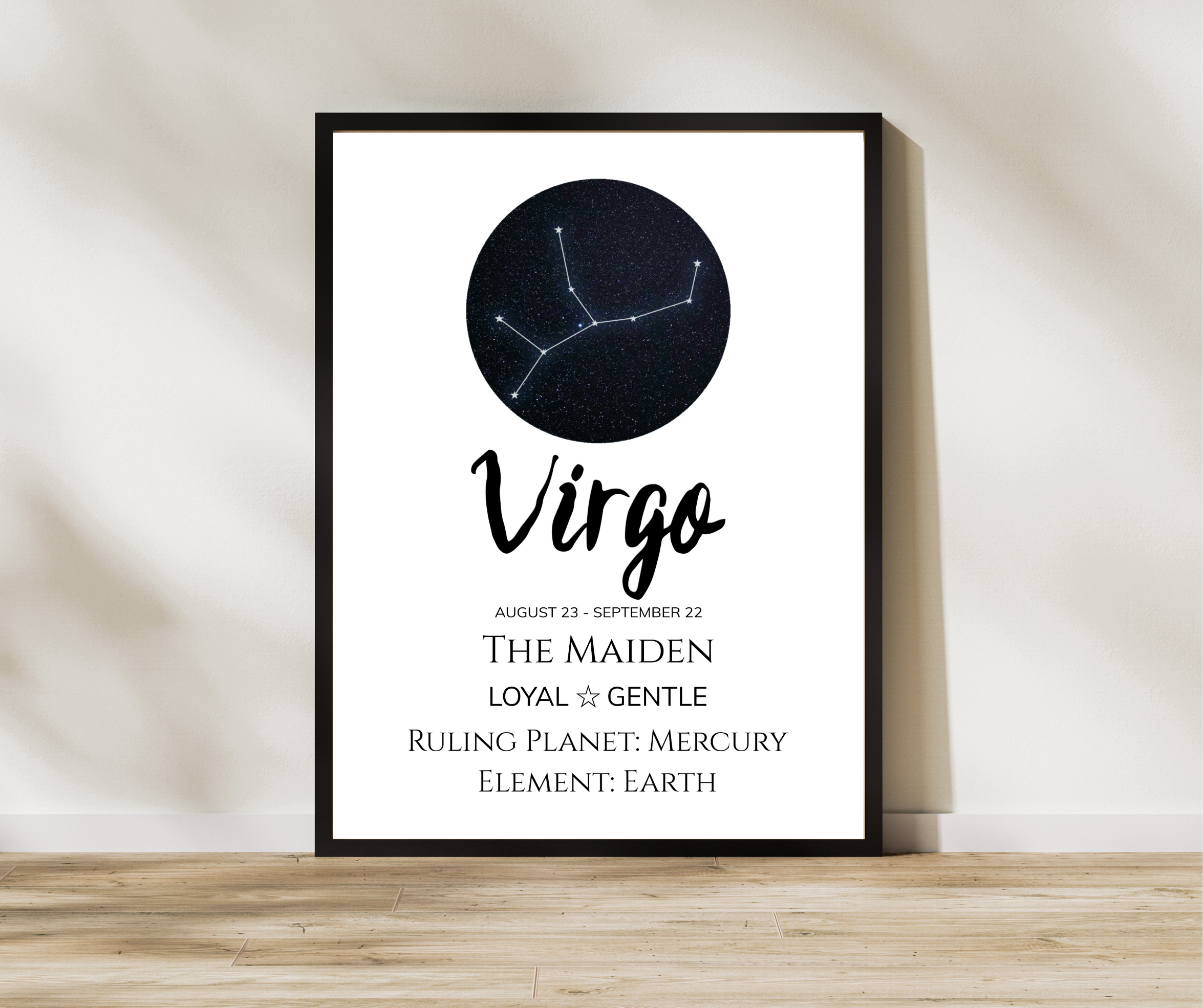 Zodiac Sign A4 Print