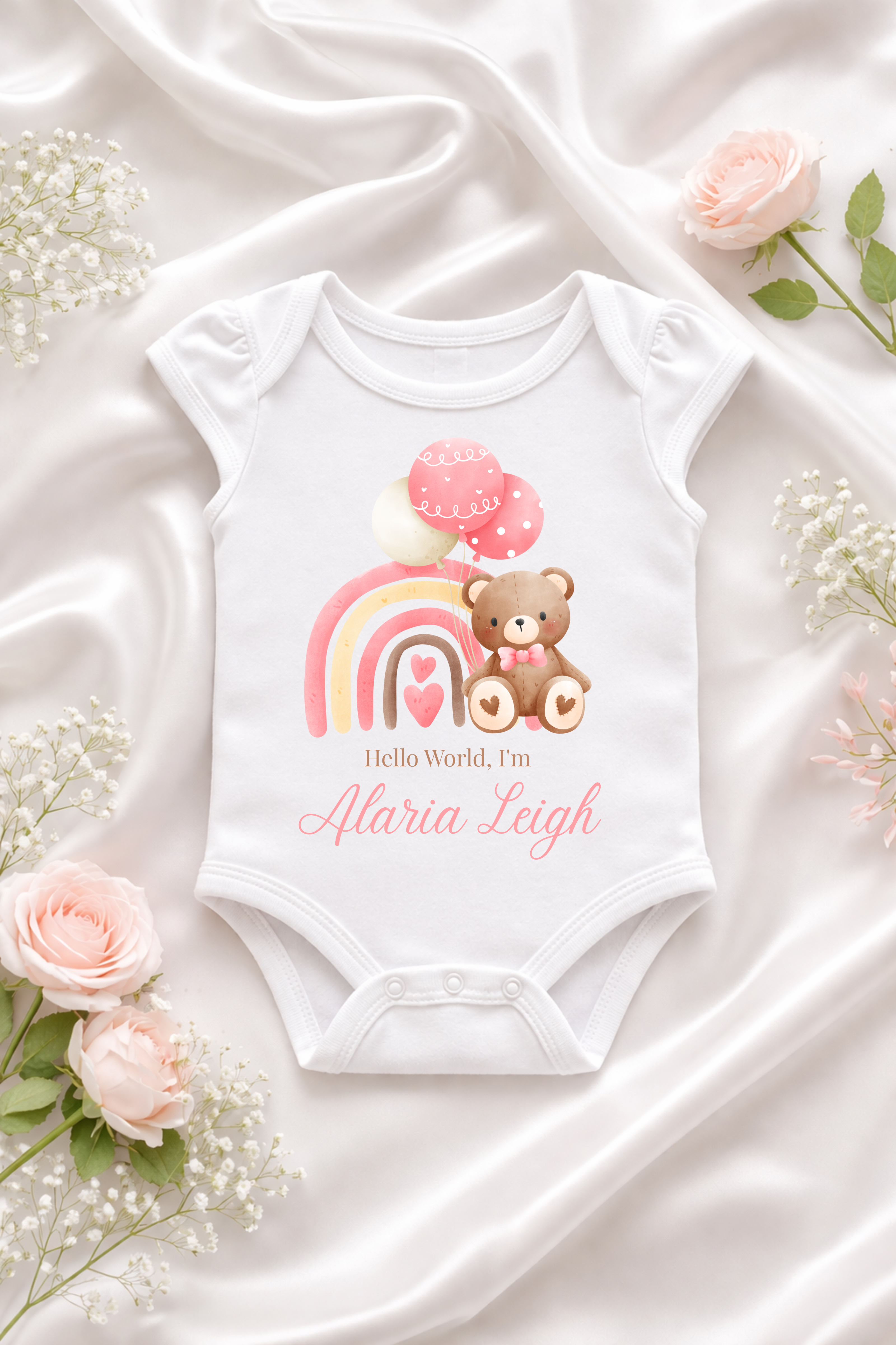 Welcome To The World Pink Baby Vest